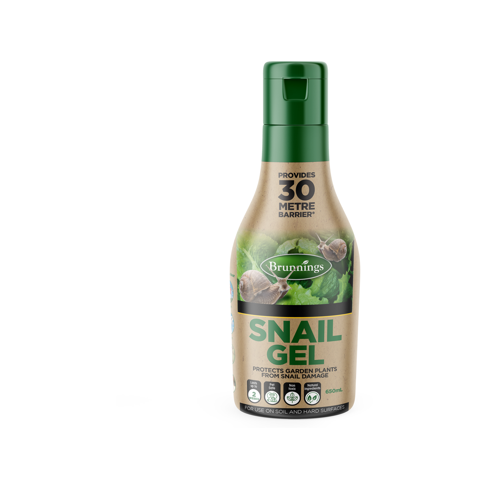 Brunnings Snail Gel 650ml - Pet and Livestock Friendly Snail and Slug Control
