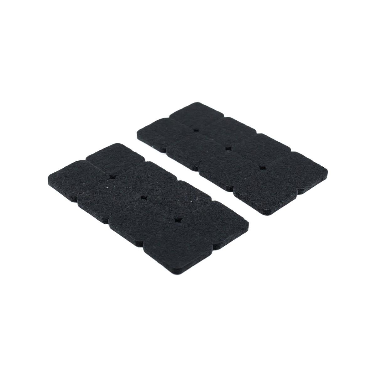 Surface Gard 25 x 25mm Round Floor Protection Pads 16 Pack - Black, Self-Adhesive