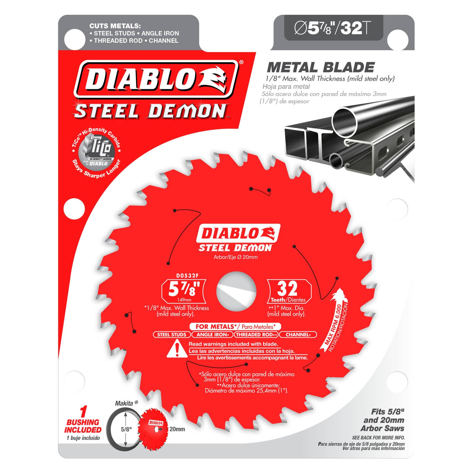 Diablo Steel Demon 149mm 32T Medium Metal Cutting Saw Blade F03F014035