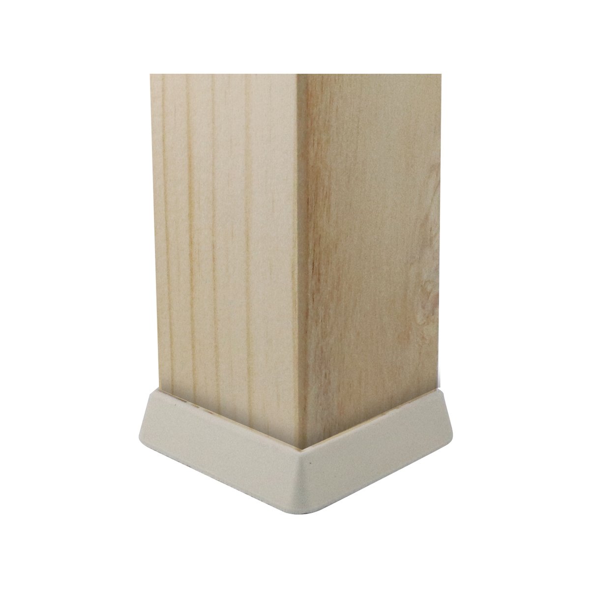 Surface Gard 51 x 51mm Almond Square Rubber Base Castor Cups - 4 Pack