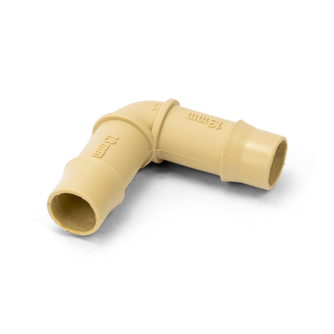 Holman 13mm Beige Poly Irrigation Barbed Elbow - Polypropylene