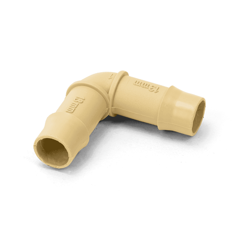 Holman 13mm Beige Poly Irrigation Barbed Elbow - Polypropylene