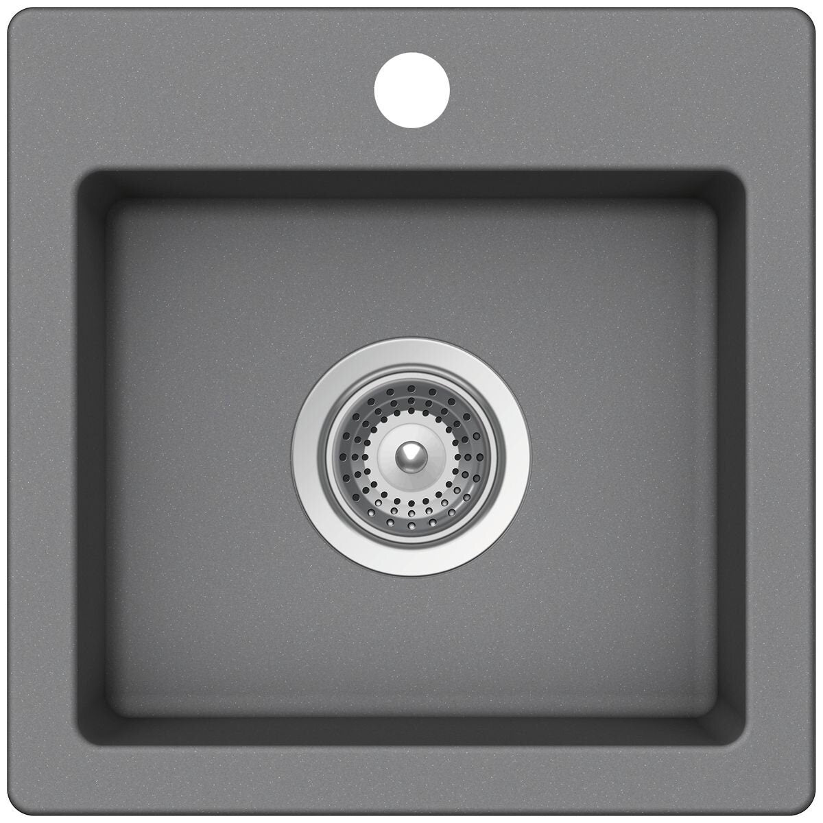 Abey Virtus Single Bowl Bar Sink - Cristalite Plus - Croma Finish - Top Mount - 25 Year Warranty - VN-100XSCR