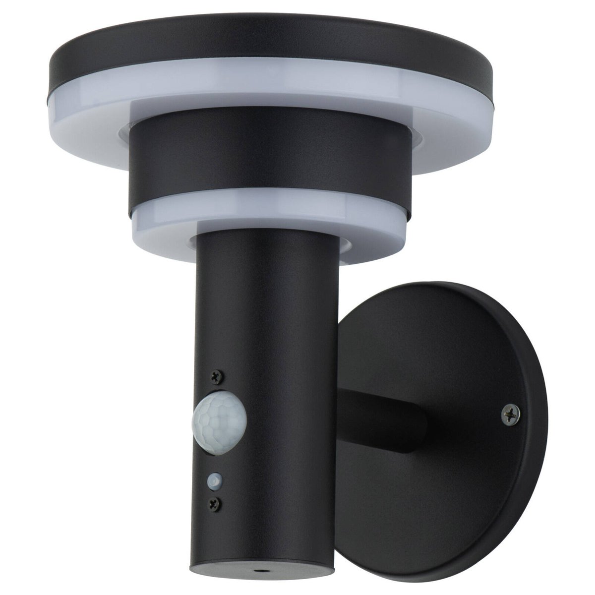 Arlec Solar LED Wall Light 18cm 400lm Black - Motion Sensor - IP44 Weatherproof - SuperSaverAU - view 1