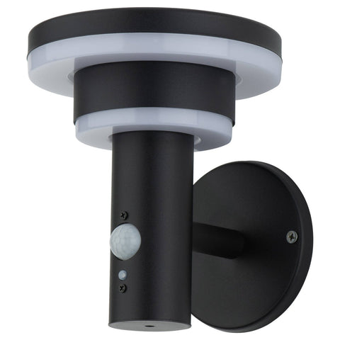 Arlec Solar LED Wall Light 18cm 400lm Black - Motion Sensor - IP44 Weatherproof - SuperSaverAU - view 1
