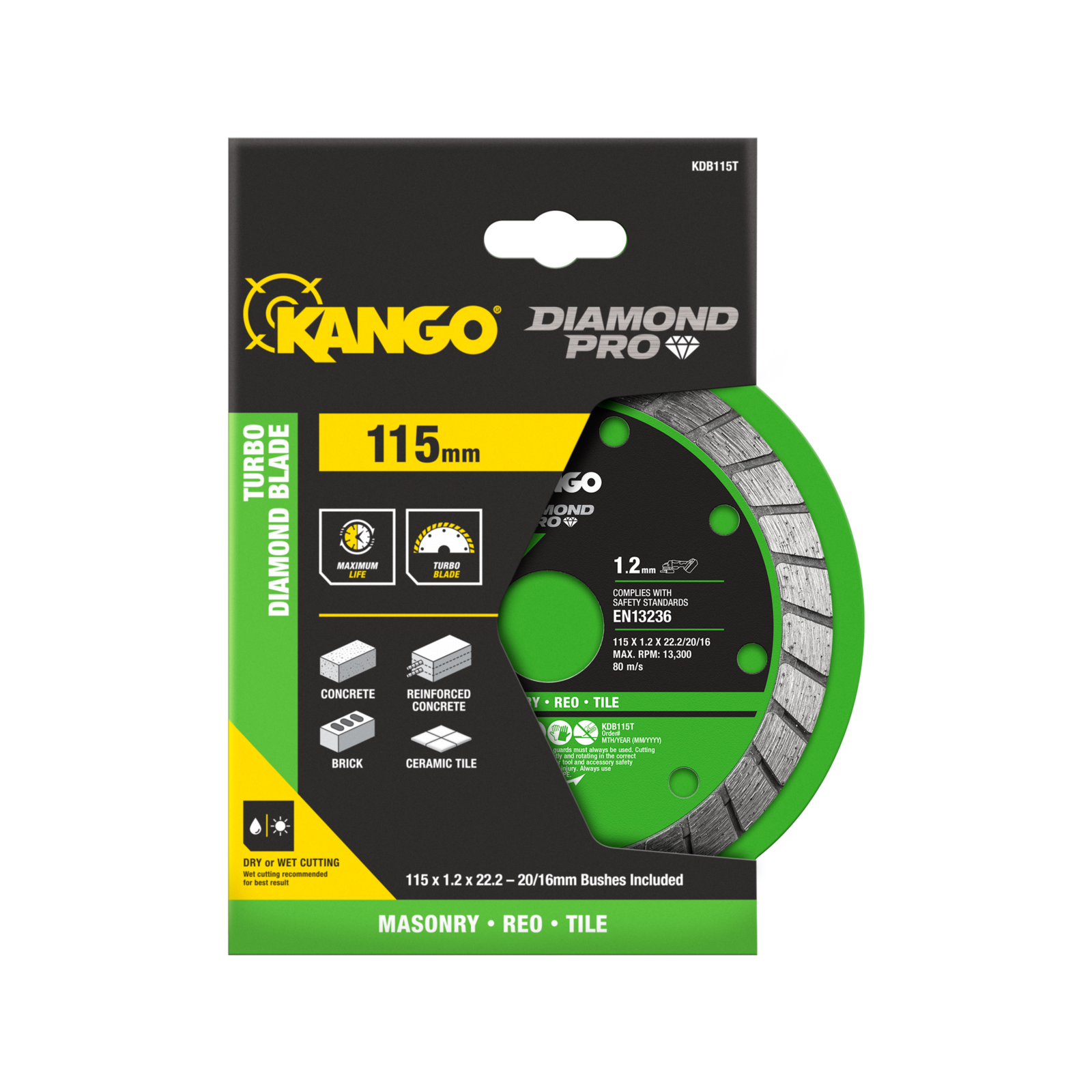 Kango 115mm Turbo Diamond Saw Blade KDB115T