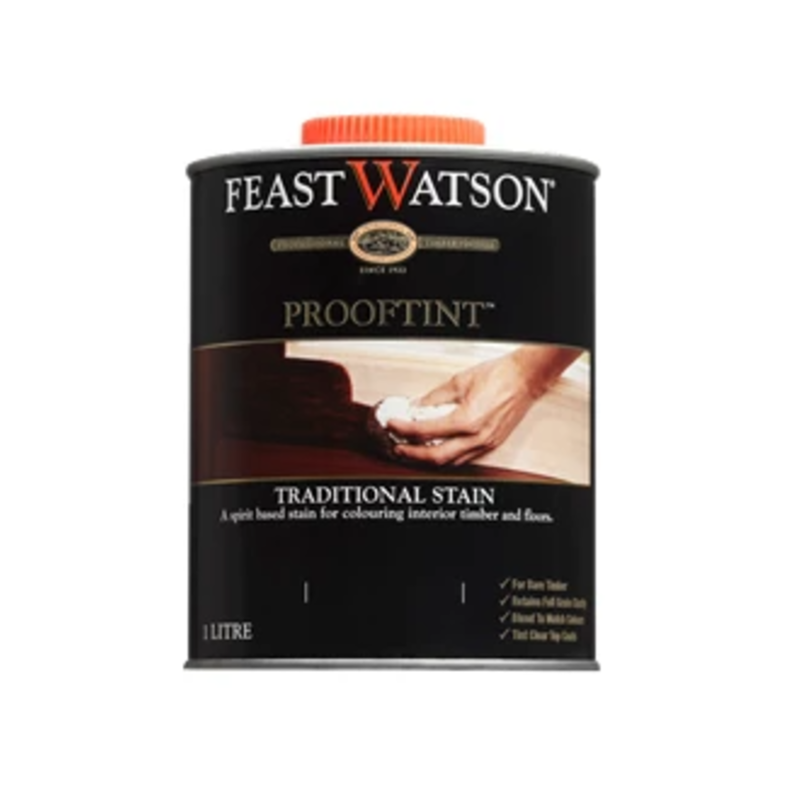 Feast Watson Walnut Prooftint Oil Based Interior Stain 1L - Penetrating Timber Stain