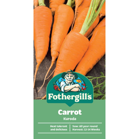 Mr Fothergill's Carrot Kuroda Seeds, Heat Tolerant Sweet Roots