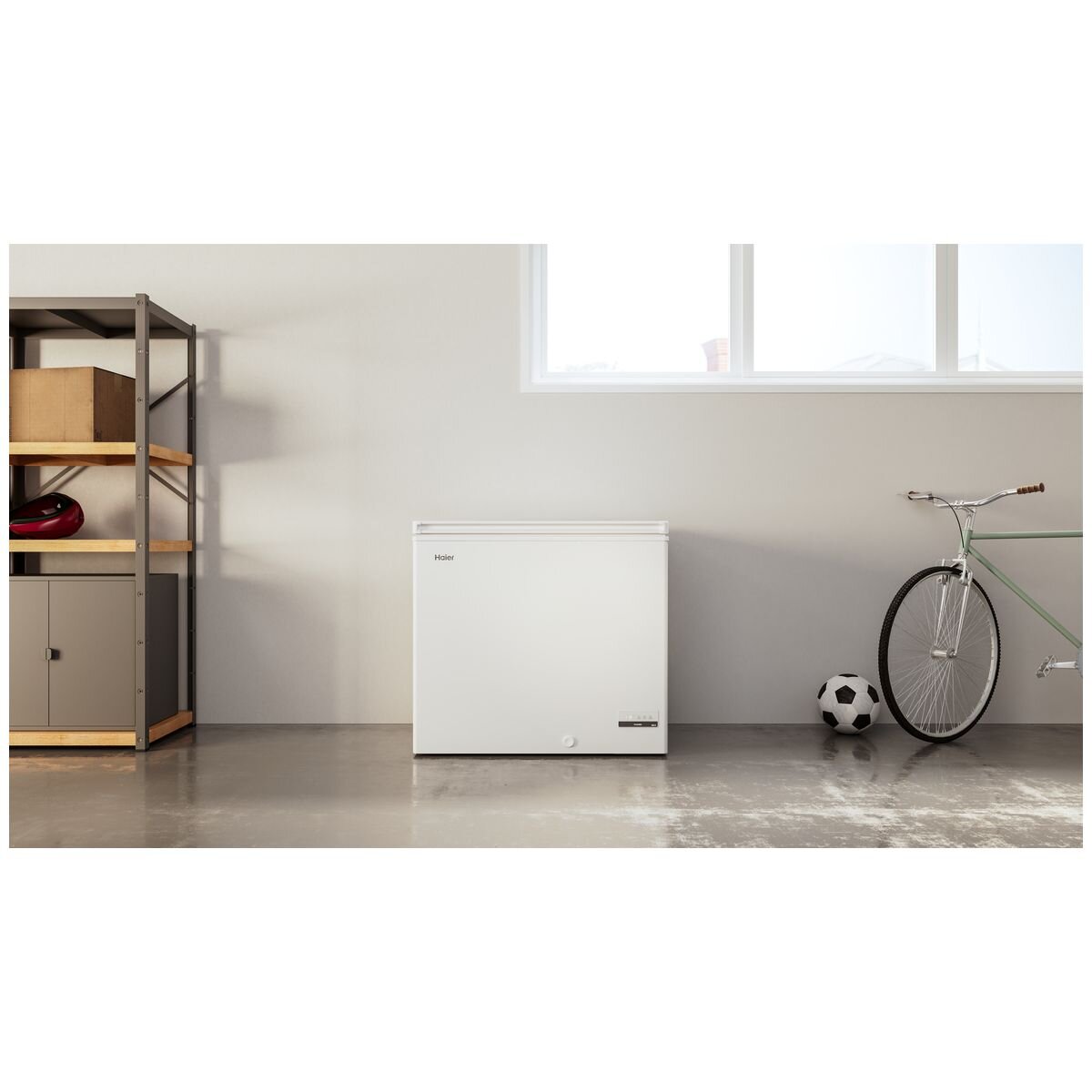 Haier Series 300 194L hybrid chest freezer - white, 6 star energy rating, Super Freeze - HCF195W