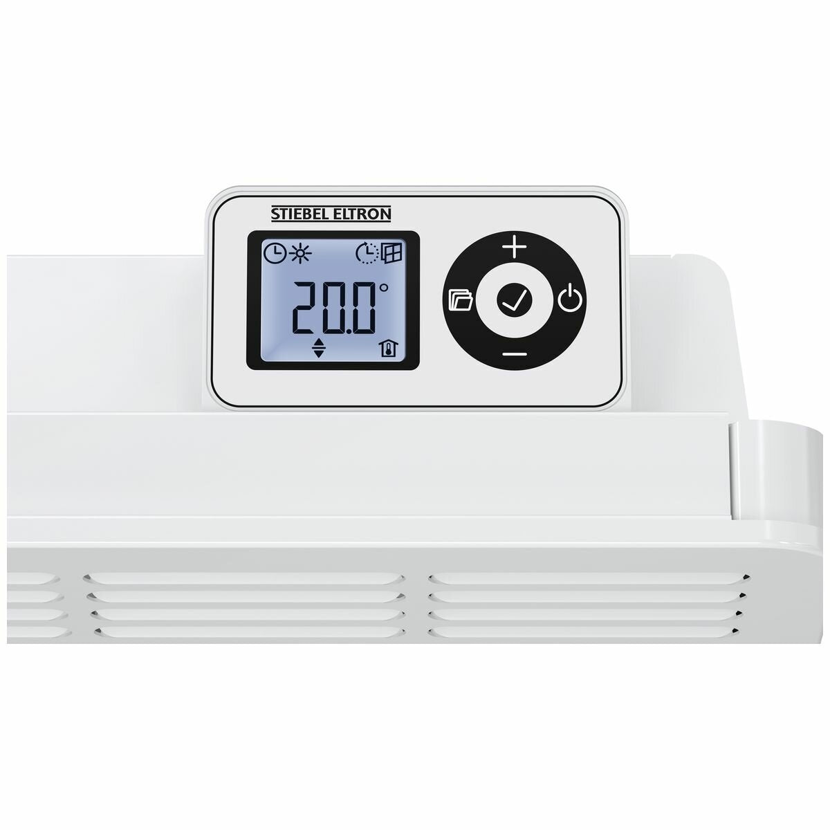 Stiebel Eltron 1kW Panel Heater - Wall Mounted, Self-Learning, 7-Day Timer, Alpine White - CNS100TREND