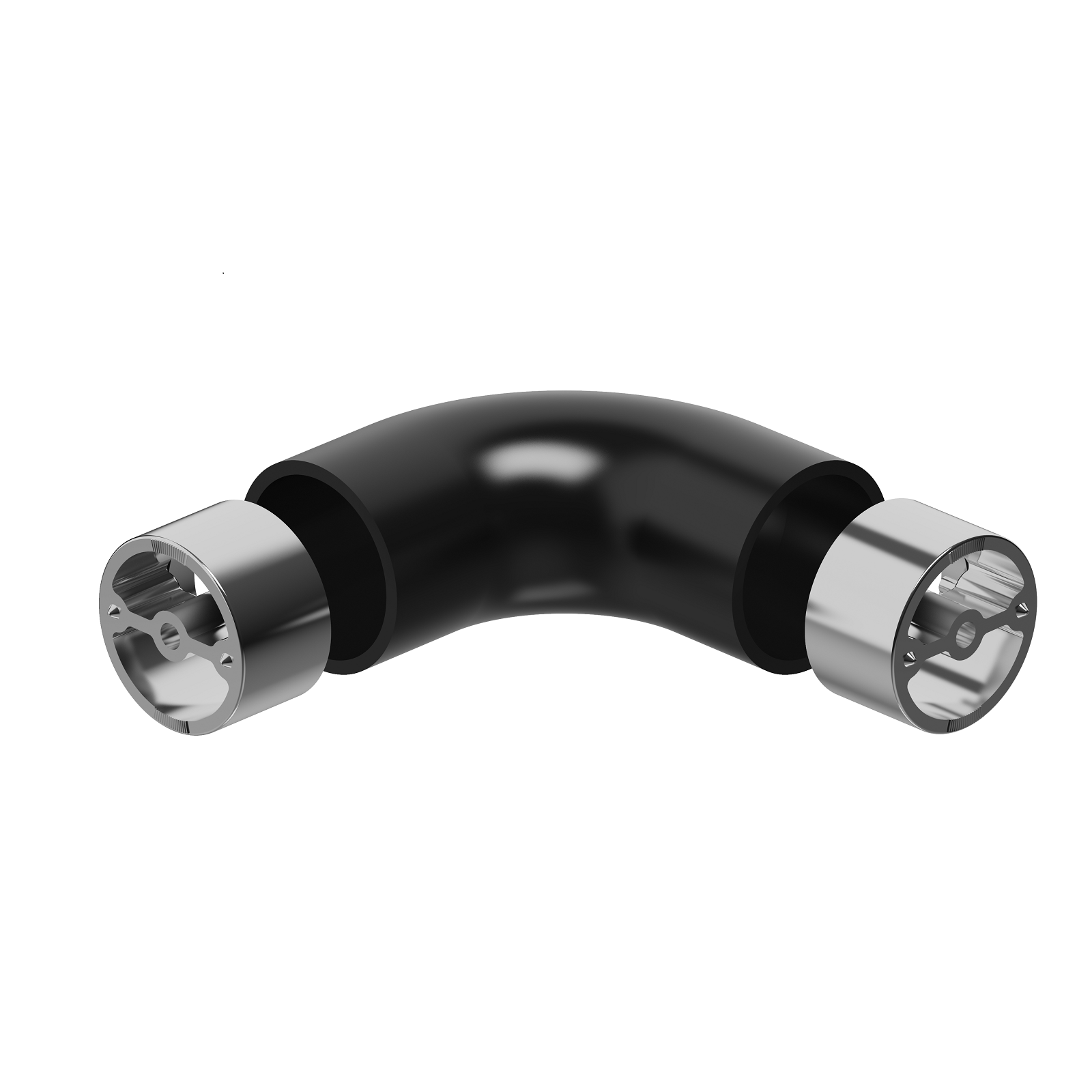 Porta 43mm Matt Black 304 Stainless Steel 90 Degree Handrail Bend
