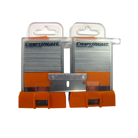 Craftright 19mm Carbon Steel Scraper Blades - 100 Pack