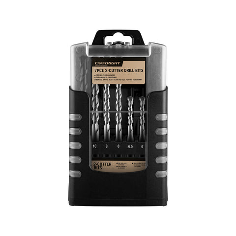 Craftright 7 Piece SDS-Plus 2 Cut Drill Bit Set Concrete