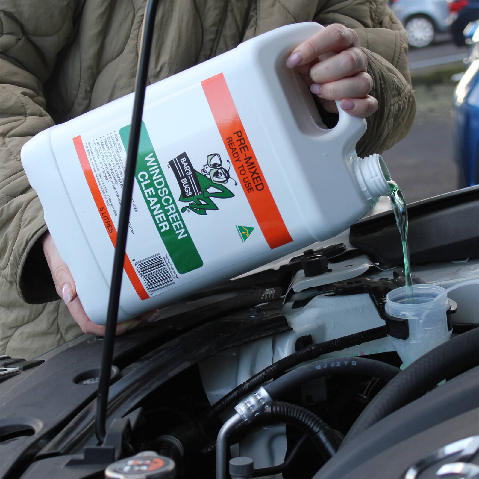 Bar's Bugs 5L Green Pre-Mix Windscreen Cleaner Ready to Use
