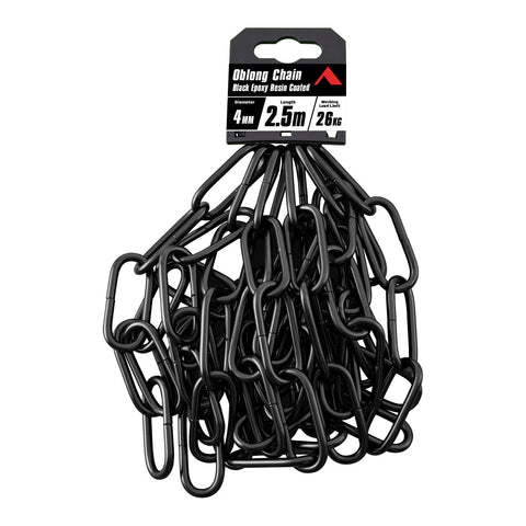 Pinnacle 4mm x 2.5m Matt Black Oblong Chain