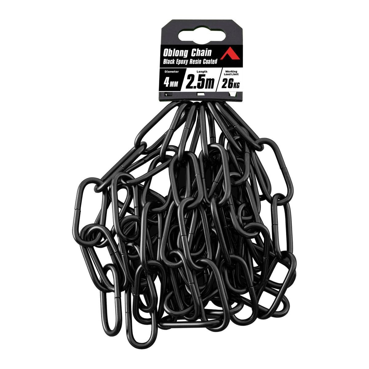 Pinnacle 4mm x 2.5m Matt Black Oblong Chain