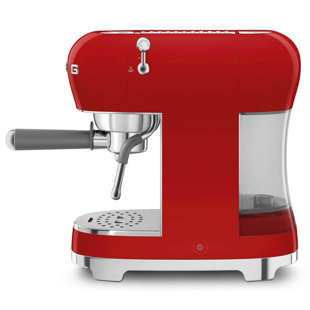 Smeg 50s Style Espresso Coffee Machine - 15 Bar, ThermoBlock, Steam Wand, Red - ECF02RDAU
