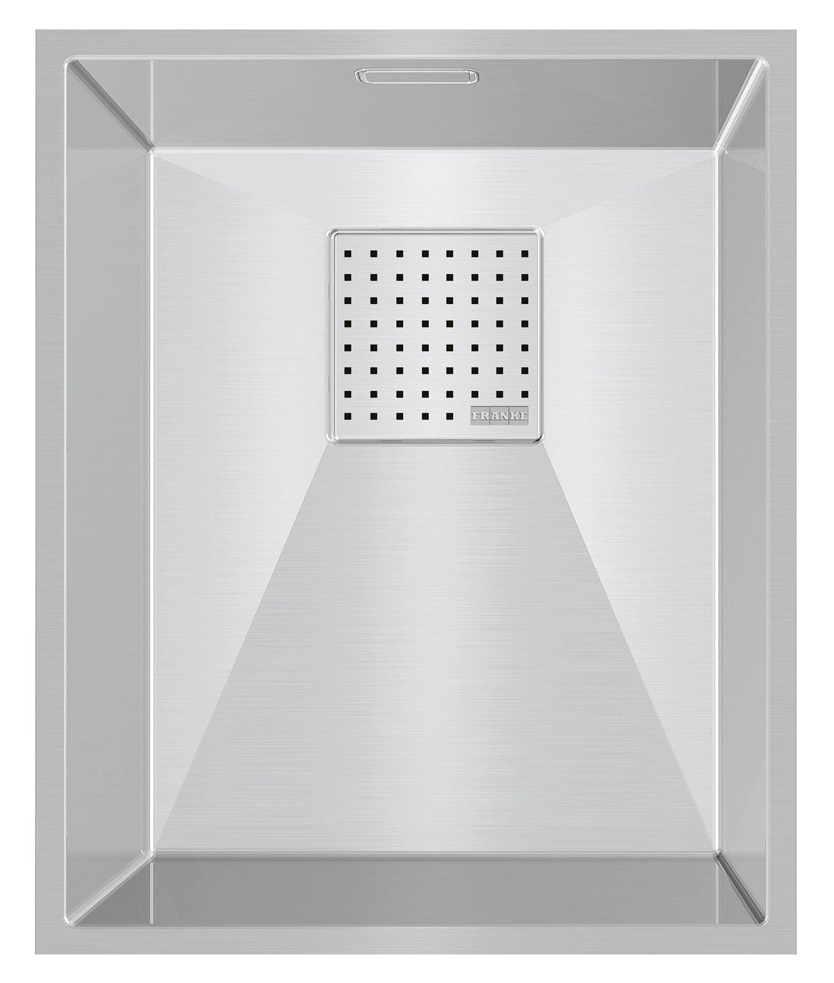 Franke Peak single bowl undermount sink - stainless steel finish, no drainer, 50 year warranty - PKX110-34/42