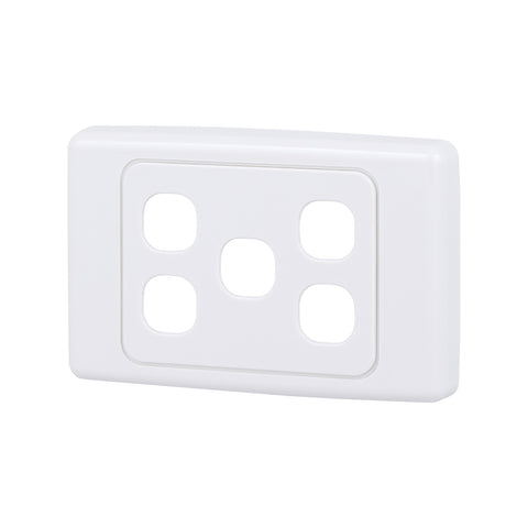 DETA 5 Aperture Grid Plate, White Plastic, 75mm x 115mm, Indoor