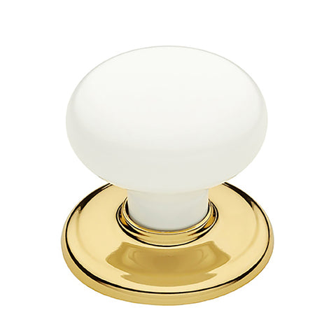 Gainsborough Classic Series Wardrobe Knobset Bright Goldtone / White Interior