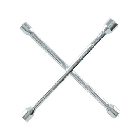Trojan 4 Way Wheel Brace - 4 Socket Sizes - Durable Carbon Steel - 380mm x 60mm x 420mm - SuperSaverAU - view 1