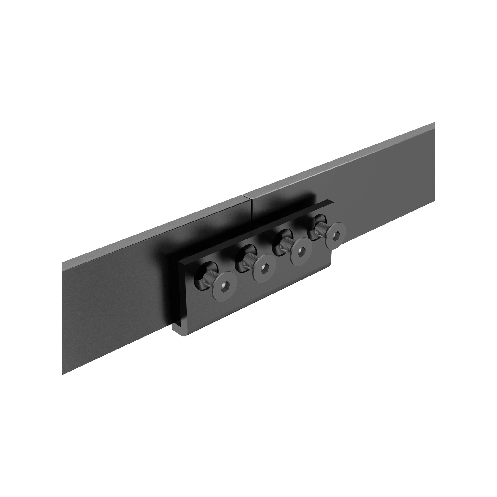 Rolltrak Spares Matte Black Powder Coated Steel Barn Door Track Joiner