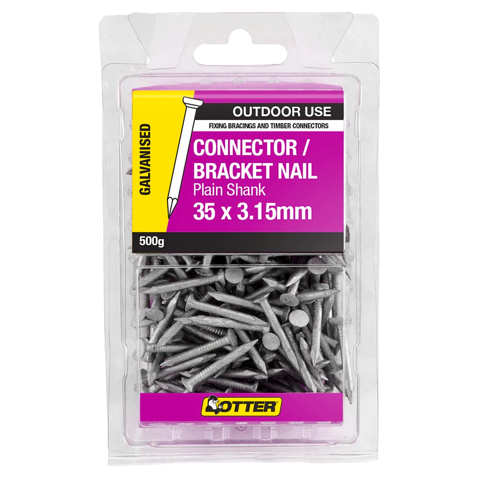 Otter 500g 3.15mm Galvanised Connector Bracket Nails