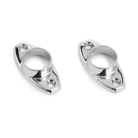 Sandleford Chrome Oval Flange 2 Pack - 19mm - Zinc Alloy - Chrome - SuperSaverAU - view 1
