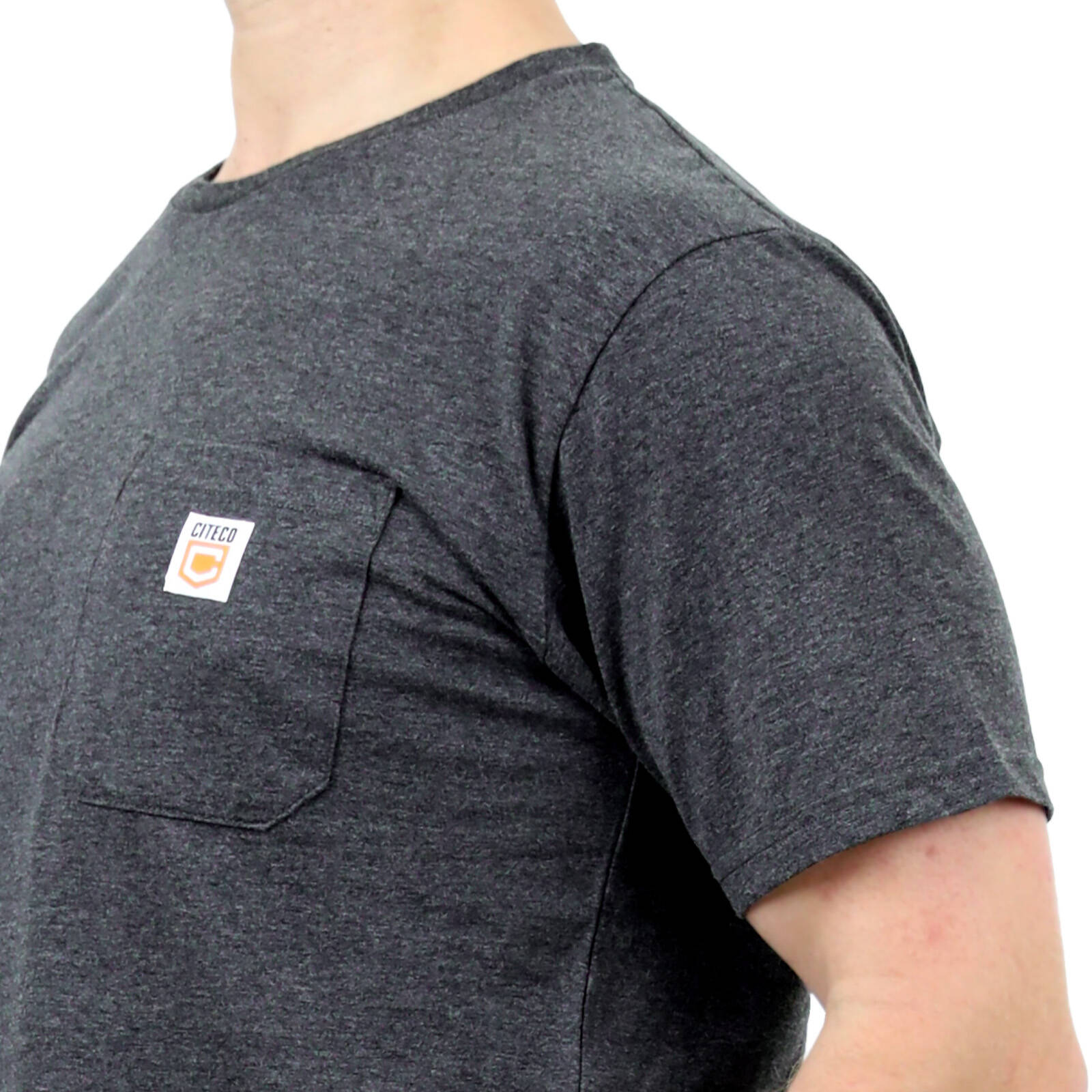 Citeco Men's Charcoal Marle Tee Cotton/Polyester - X-Large