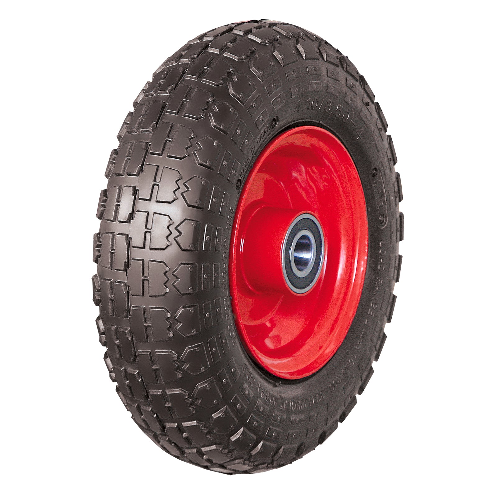 Sherlock Medium Trolley Wheel Assembly, 4.10/3.5-4, Steel Rim, 4 Ply Pneumatic Rubber Tyre