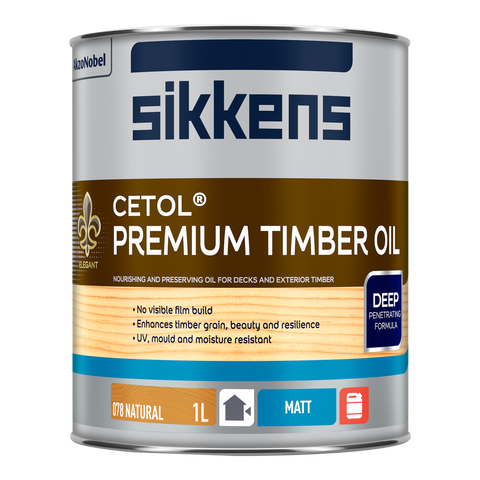 Sikkens Cetol Premium Timber Oil Natural 1L - Nourishing Deck Oil - 1L - SuperSaverAU - view 1