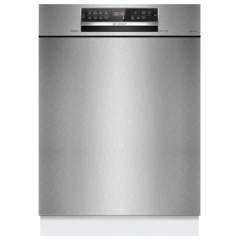 Bosch 60cm Series 8 Built Under Dishwasher - 15 Place Settings, Brushed Steel, Zeolith Drying - SMU8ZCS01A