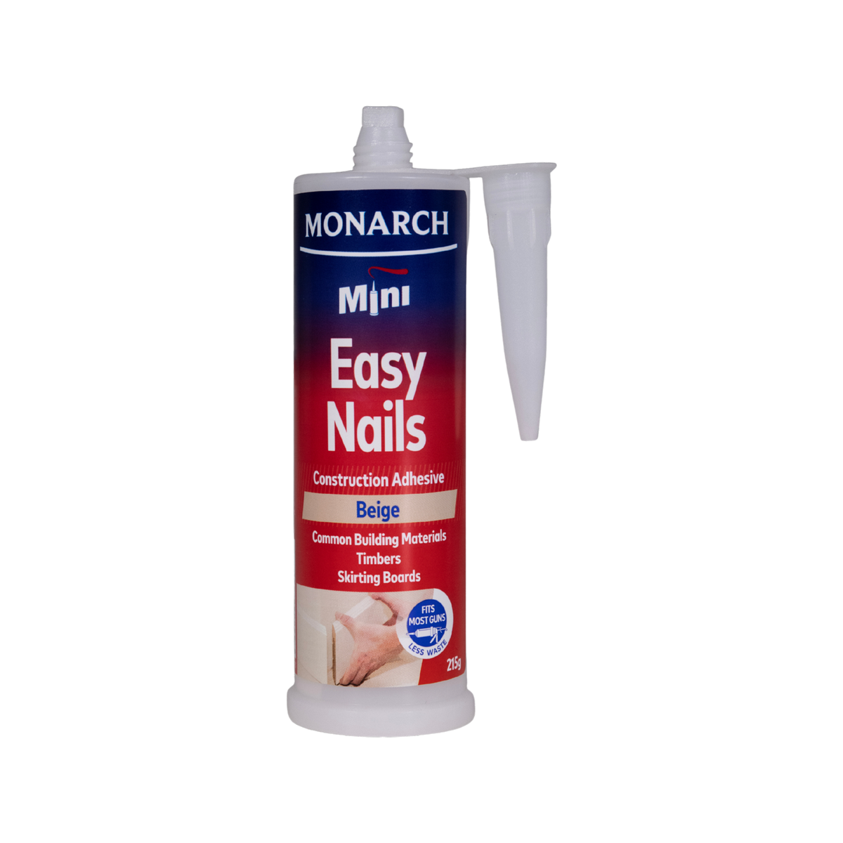 Monarch 215g Beige Mini Construction Adhesive, Strong Solvent-Resistant Bond