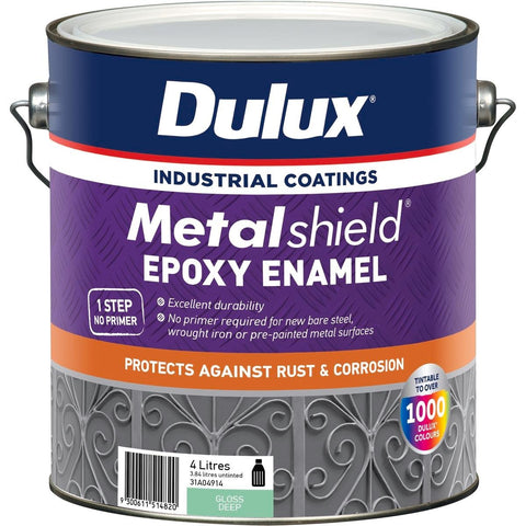 Dulux Metalshield Epoxy Enamel Gloss Paint 4L Deep Durable Finish - SuperSaverAU - view 1