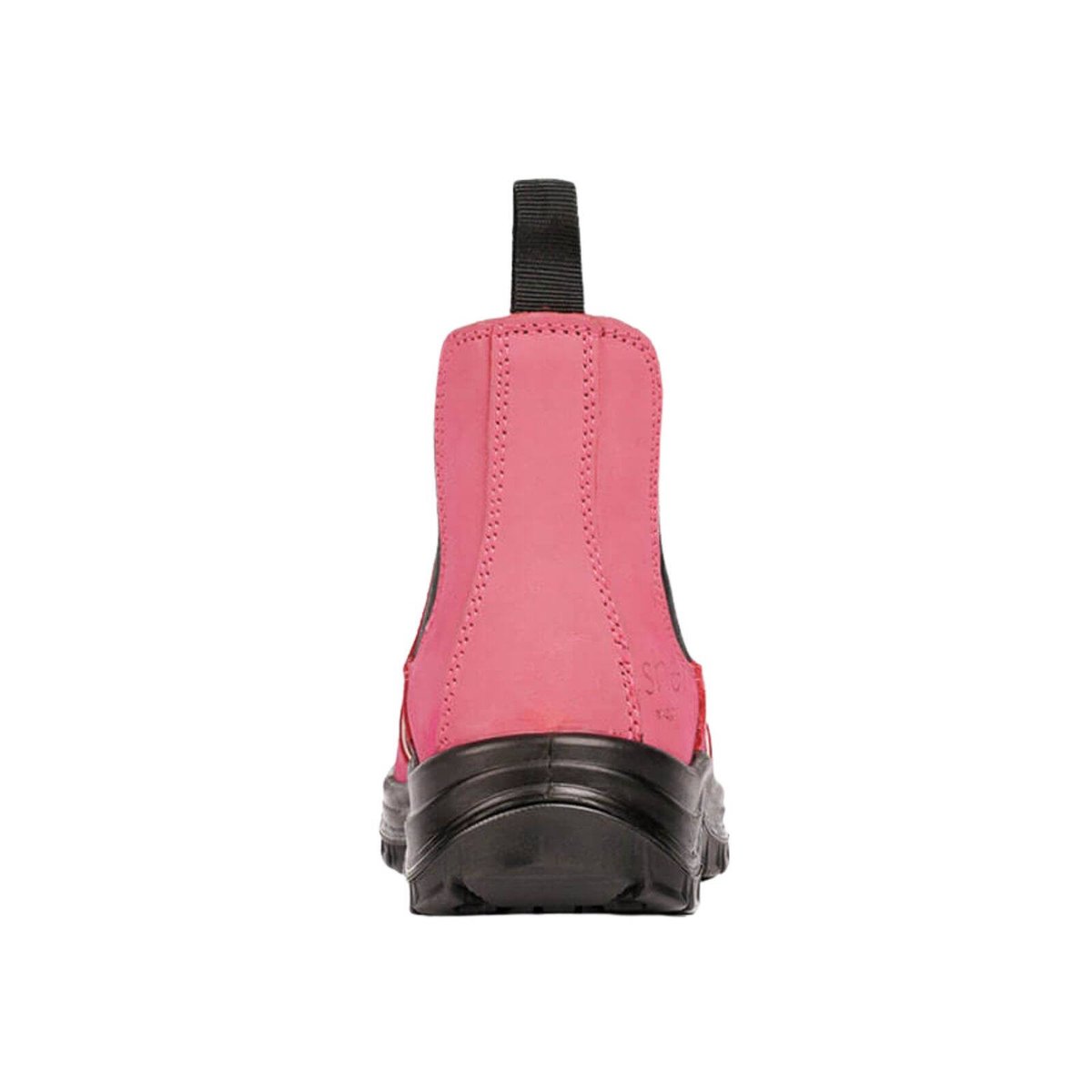 she wear Inspires Womens Safety Work Boots Size 9 Pink Nubuck Leather Steel Cap Pull On Water Resistant