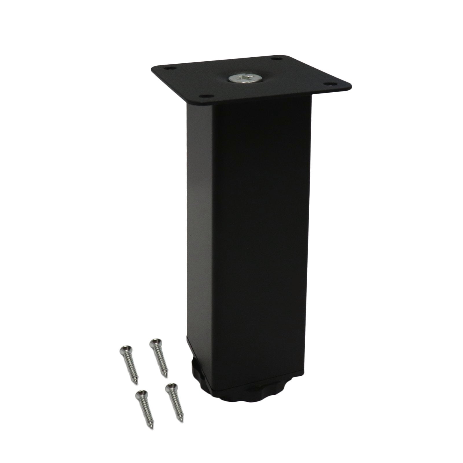 Adoored 40 x 40 x 150mm Steel Square Table Leg Black