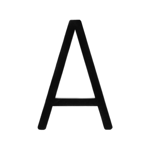 Sandleford Zone Letter W 75mm Black with 3M Tape