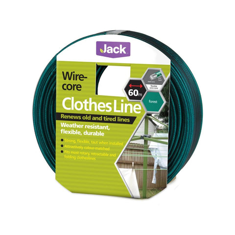 Jack Wire Core Clothesline - 4mm x 60m - Steel - UV Stabilised - SuperSaverAU - view 1