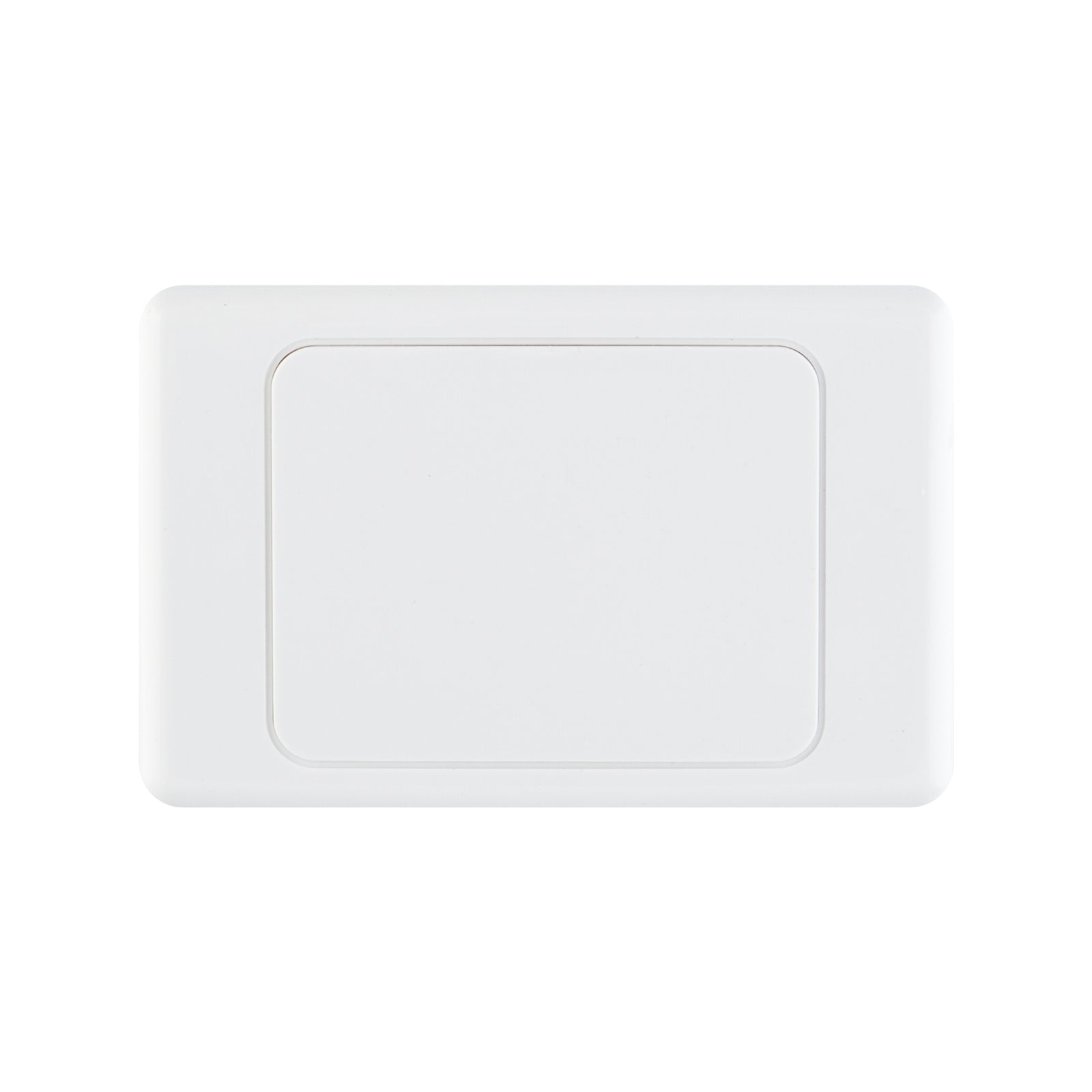 DETA Blank Wall Cover Plate - White Polycarbonate Standard Mounting