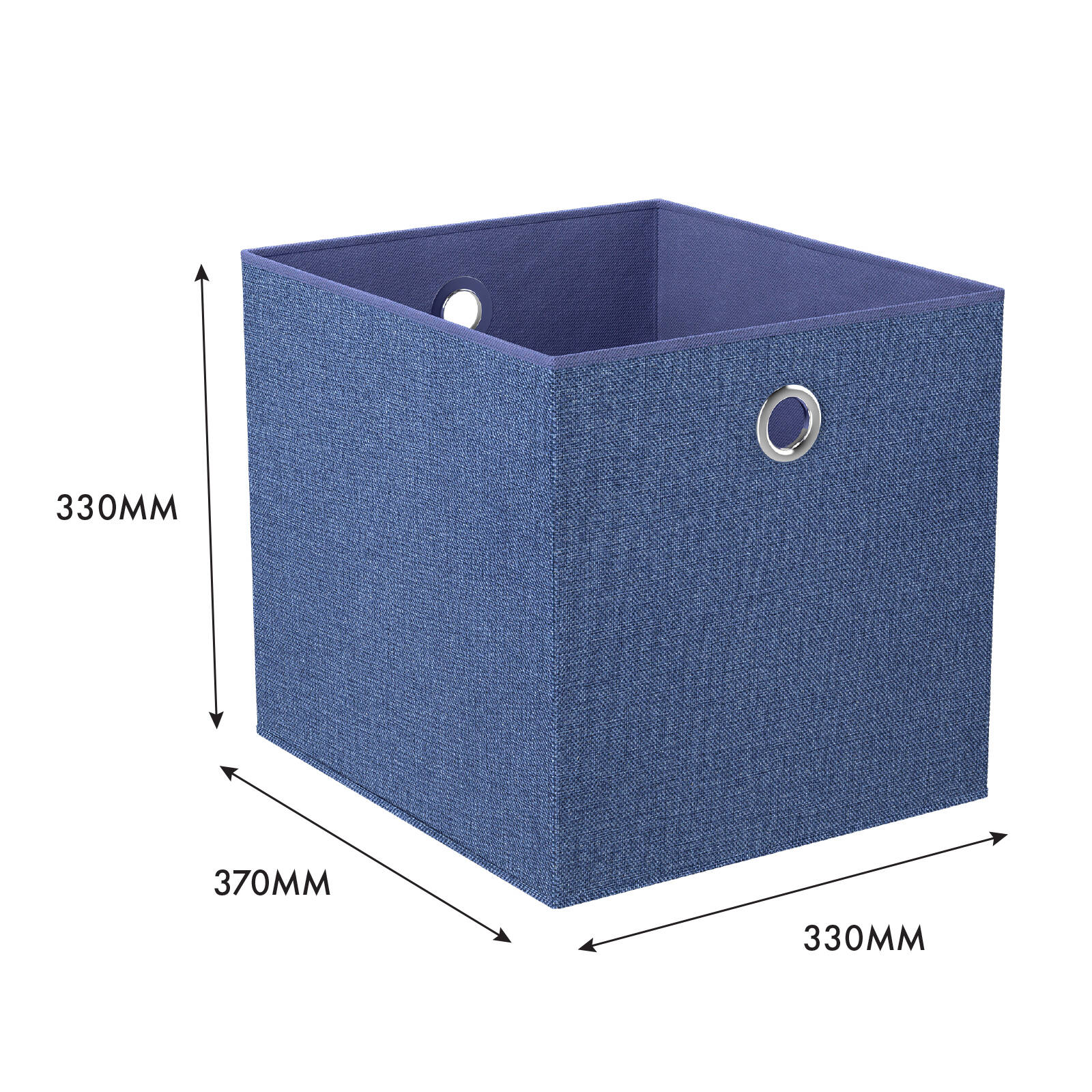 Flexi Storage Clever Cube 330 x 330 x 370mm Steel Blue Insert Fabric