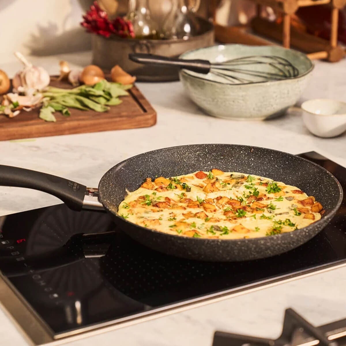 Ballarini 24cm Vipiteno Ceraforce Ceramic Fry Pan - PFAS-Free, Thermotion Heat Indicator - 67331