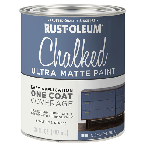 Rust-Oleum 887ml Coastal Blue Ultra Matt Chalked Paint