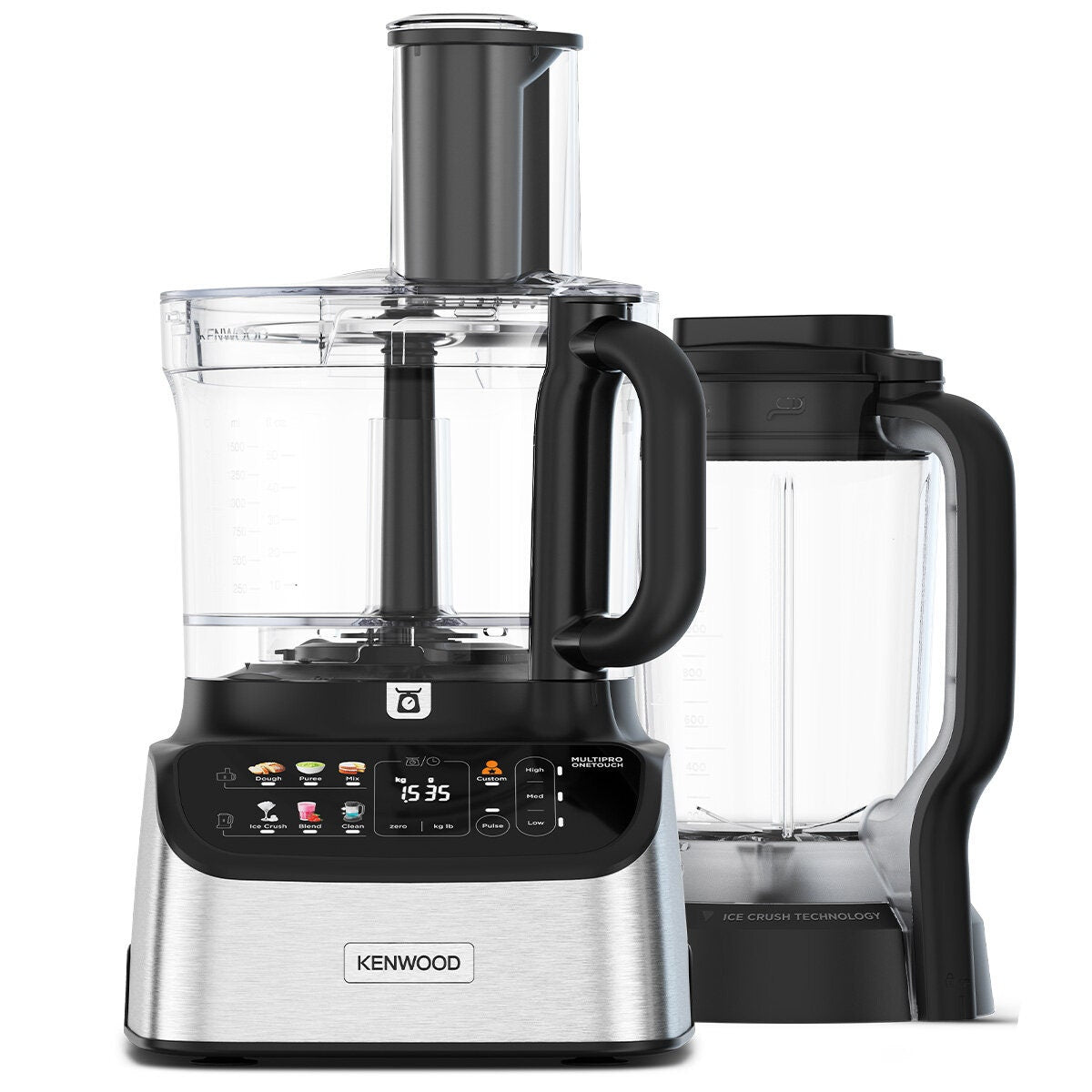 Kenwood MultiPro One Touch food processor and blender - 1000W, EasyWeigh scales, ice crush - FDM73480SS