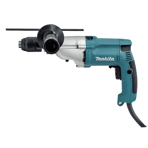 Makita 20mm 720W 2-Speed Hammer Drill HP2051H Corded, 13mm Keyless Chuck, Side Handle