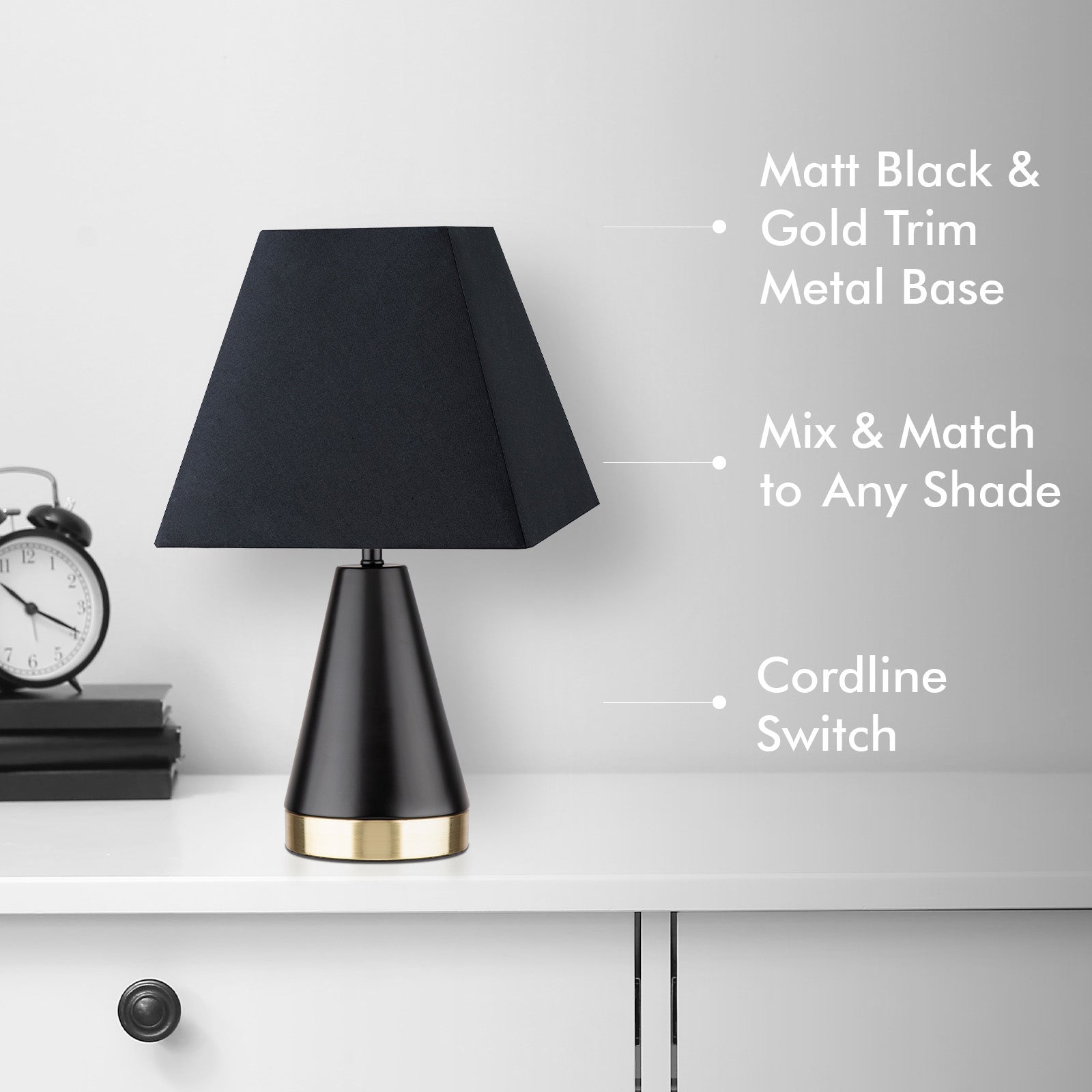 Verve Design Jessica Mix And Match Lamp Base E27 Metal AM27BK