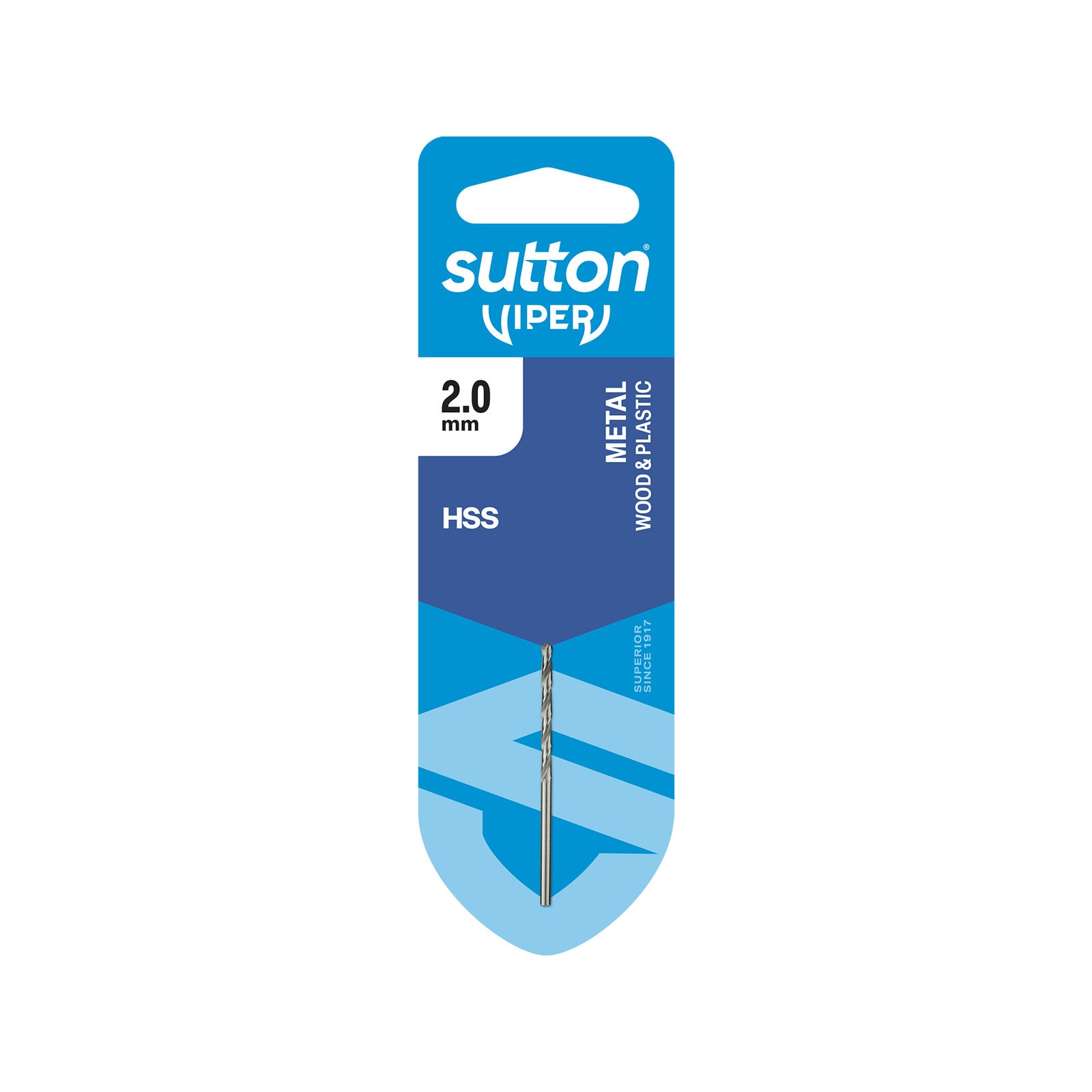 Sutton Tools 2mm Viper Jobber Drill Bit for Metal, Wood & Plastic