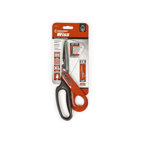 Crescent Wiss 250mm Heavy-Duty Titanium Coated Tradesman Shears, Glass Filled Nylon Handles