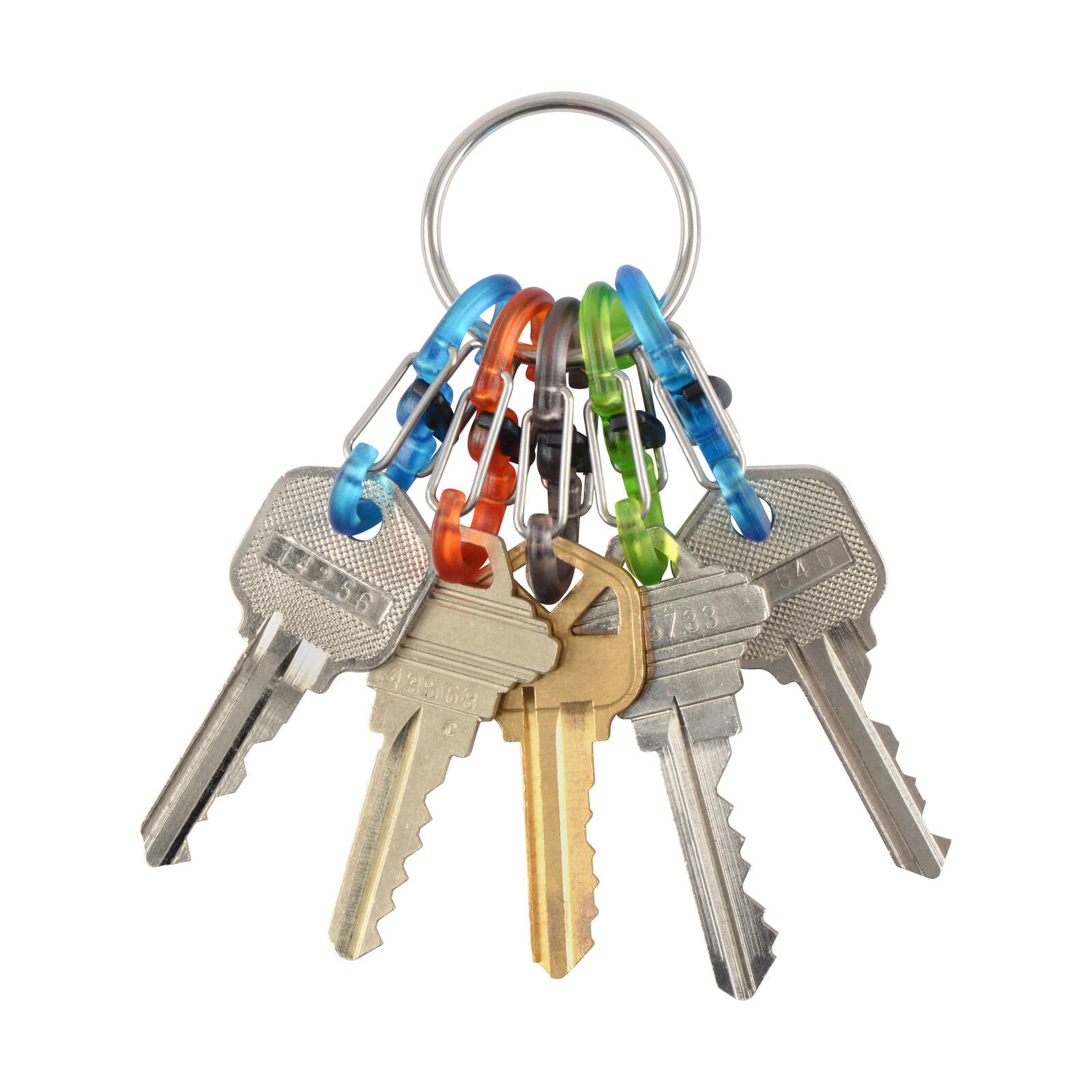 Nite Ize S-Biner Locker Key Ring, 62 x 42mm, Stainless Steel with MicroLocks