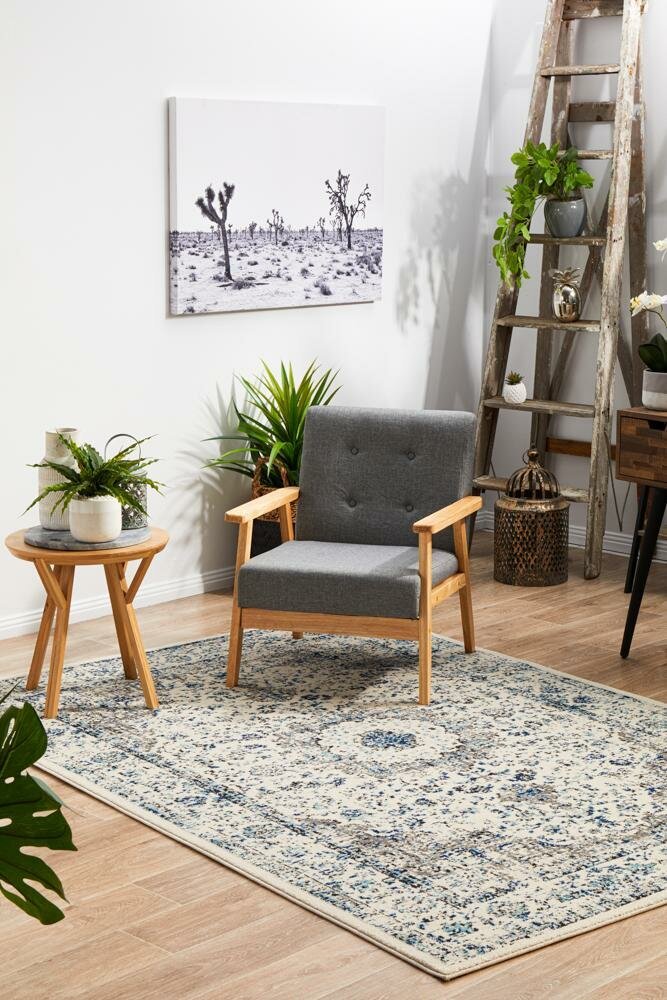 Rug Culture Evoke Medium White Polypropylene Rug 230x160cm - Power Loomed - EVO251WHI230X160