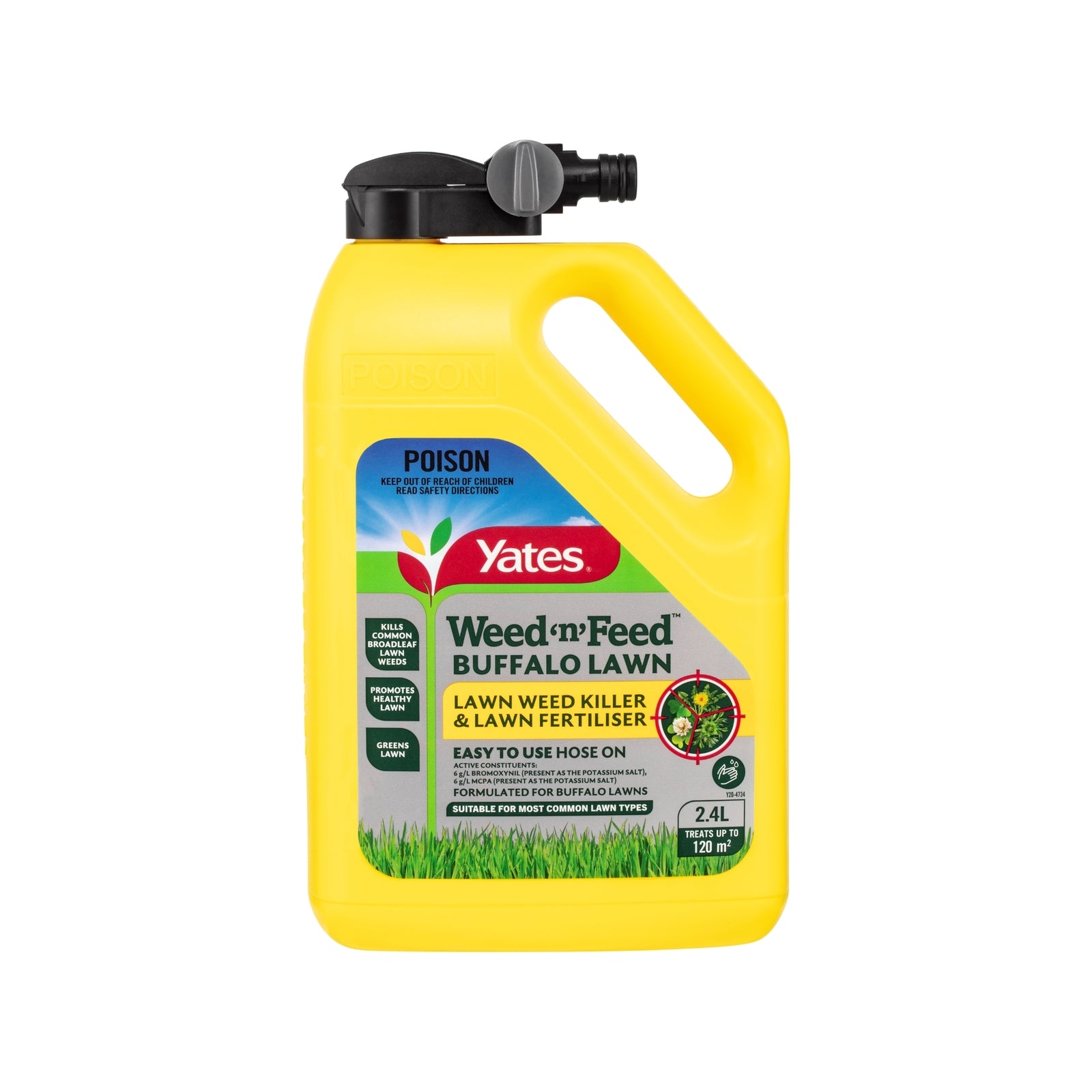 Yates 2.4L BuffaloPro Weed 'n' Feed Hose-On Weed Killer
